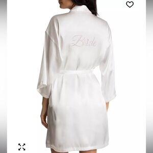 Linda Donatella bridal White Satin Sleepwear Set and robe